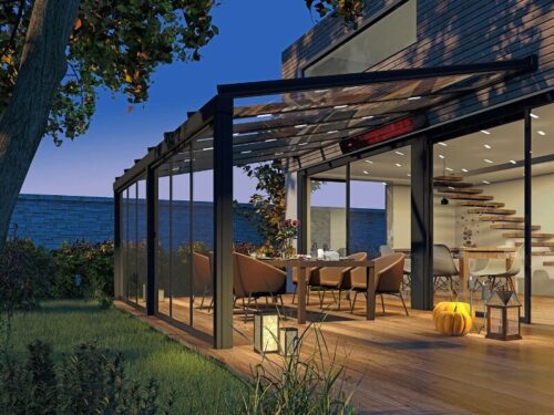 Terrassenüberdachung aus Glas in Steinhagen