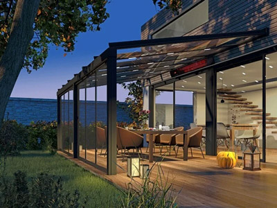 Glas Terrassenüberdachung mobile